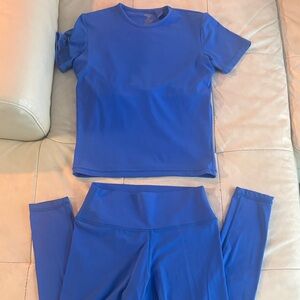 Bair By Bria Blue Luxe Lite Legging and Top